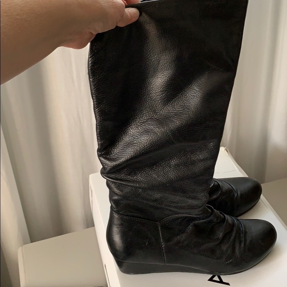 Aldo Black Leather Boots